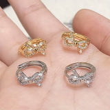 MICRO INLAID ZIRCONIA BOWKNOT TEMPERAMENT EARRINGS_CWAJE2996