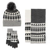 KNITTED GLOVES SCARF HAT WOOL THREE PIECE SET_CWMM2778