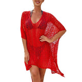 Womens Holiday Fringe Bikini Swimsuit Cover Up