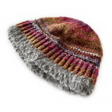 CHILDRENS KNITTED HAT COLORFUL STRIPED BUCKET HAT_CWAH2050