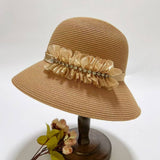 SUMMER ICE LINEN SUN PROTECTION STRAW HAT_CWAH3496