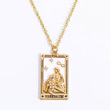 NEW RETRO DIAMOND DROP OIL SQUARE NECKLACE_CWMM3743