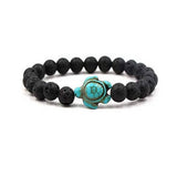 Cwaje3879_Beach Turquoise Turtle Beaded Simple Bracelet