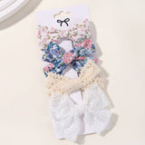 BABY FLORAL PRINT HAIR CLIP SET CHRISTMAS STYLE_CWAHA6745