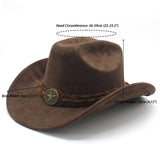 FAUX SUEDE FELT COWBOY HAT MENS CLASSIC FEDORA_CWAH2510