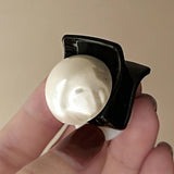 French Retro Light Luxury Pearl Small Gripper