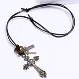 RETRO ADJUSTABLE CROSS PENDANT NECKLACES_CWAJE0498