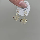 STEREOSCOPIC CATS EYE STONE EARRINGS_CWAJE2021