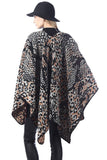 LEOPARD PRINTING SHAWL WRAP CAPE PONCHOS_CWASC042