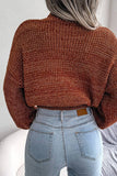 Women Loose Fit Cable Knitted High Neck Sweater_Cwoswl0460