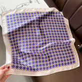 PURPLE FLORAL SILK SCARF ELEGANT SQUARE SCARF_CWASC0626