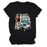 JUST A SMALL TOWN GIRL PRINT T SHIRT LOOSE FIT_CWTTS1525