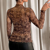 SEXY LEOPARD PRINT MESH FITTED T SHIRT_CWTBLL3423