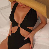 2024 NEW WOMEN SOLID COLOR ONE PIECE SWIMSUIT_CWMW0286