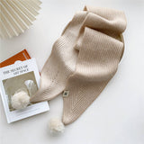 Cwasc2387_Women'S Winter Hairball Striped Long Scarf