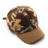 Winter Colorblock Fleece Camo Baseball Cap_Cwah2171