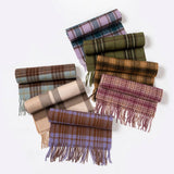 100% WOOL PLAID SCARF UNISEX WARM WINTER WRAP_CWASC2346