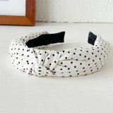 2025 New Black White Polka Dot Headband Chic_Cwaha07522