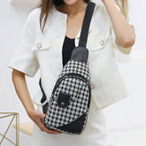 Trendy Plaid One Shoulder Messenger Bag_Cwab2670