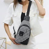 Trendy Plaid One Shoulder Messenger Bag_Cwab2670
