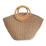 SUMMER BEACH SEA STRAW RATTAN TOTE CLUTCH BAGS_CWAB0814