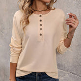 Solid Color Top Crew Neck Pullover Sweater