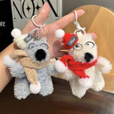 CUTE CREATIVE WOOL BEAR CAR KEYCHAIN BAG PENDANT_CWMM2548