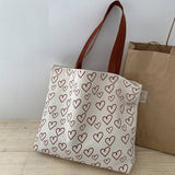 SIMPLE LOVE LAZY STYLE STUDENT CANVAS BAG_CWAB2152