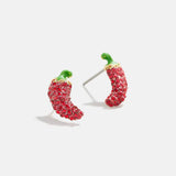 SUMMER BEACH FRUIT STUD EARRINGS FULL CZ COPPER_CWAJE5106