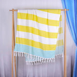 STRIPED TURKISH BEACH TOWEL ABSORBENT SUNPROTECTION_CWMM7666