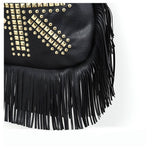 Cwab4538_Rivet Soft Leather Tassel Hand-Held Shoulder Bag