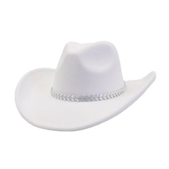 Western Ethnic Felt Cowboy Fedora Hat_Cwah04446