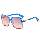 LARGE SQUARE FRAME MULTI COLOR COLORFUL SUNGLASSES_CWASG0424