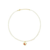 CACTUS PEARL BEADED CHOKER SWEET LUXE NECKLACE_CWAJE4613