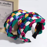 BOHEMIAN WIDE BRIMMED COLORFUL TWIST HEADBAND_CWAHA2193
