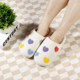 COLORFUL HEART SHAPED WARM COTTON SLIPPERS_CWSHS0730