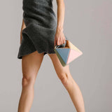 Triangular Rhombus Stitching Folding Shoulder Bag_Cwab1933