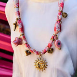 Trendy Scarf Chain Necklace With Sun Moon & Heart_Cwaje05662
