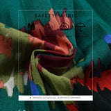 Waist Print Long-Sleeved Haute Couture Dress