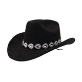 Unisex Suede Cowboy Jazz Fedora Hat Western_Cwah04481