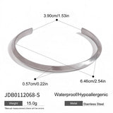 18K GOLD SMOOTH OPEN CUFF IN STAINLESS STEEL_CWAJE4785