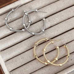 PERSONALIZED SCREW CAP CURVED EARRINGS_CWAJE1453