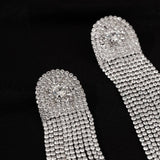 FRENCH STYLE TASSEL RHINESTONE EARRINGS_CWAJE1140