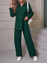 Waffle Cardigan And Trousers Casual Suit