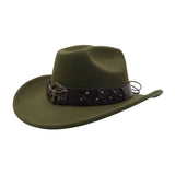 NEW WESTERN WOOL FEDORA HAT WITH ETHNIC DESIGN_CWAH04499