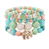 BOHEMIAN ELEPHANT CHARM BEADED BRACELET_CWAJE2210