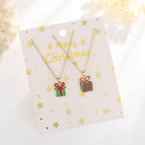 Christmas Snowman Christmas Tree Necklace Set