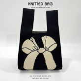 Women Simple Bow Knitted Handbag_Cwab1544