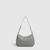 OSTRICH TEXTURE ADJUSTABLE UNDERARM HANDBAG_CWAB5692