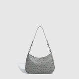 Ostrich Texture Adjustable Underarm Handbag_Cwab5692
